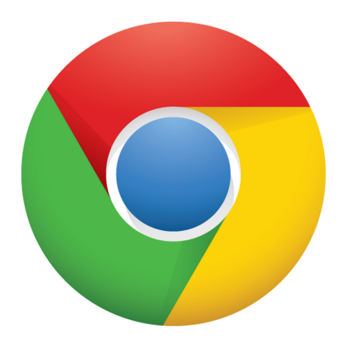 Chrome logo with white background
