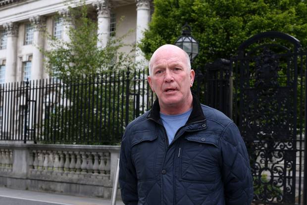 Abuse victim Gary Hoy outside  Belfast High Court. June 1 2015. Picture by Presseye