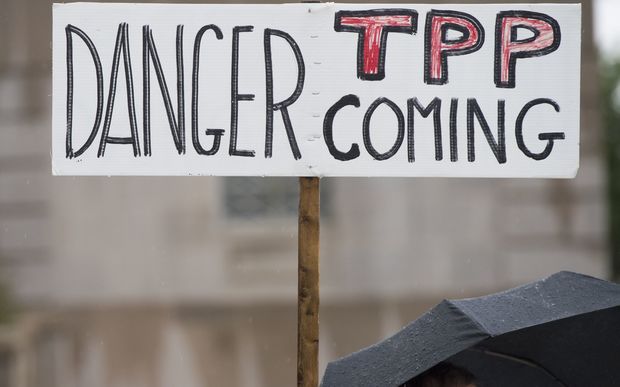 An anti-TPP protest in  Washington DC, earlier this year.