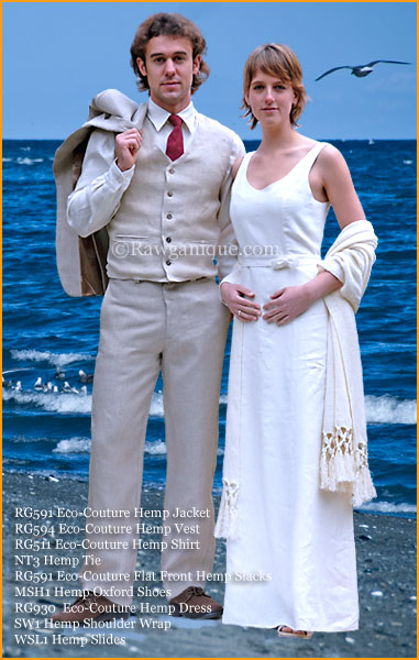 organic hemp wedding gowns suits brides groom clothing european hemp