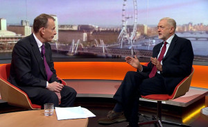 Pic shows: Andrew Marr Show BBC Jeremy Corbyn speaks about his opposition to bombing Syria Picture by Pixel8000 07917221968