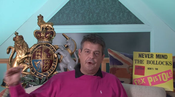 David Taylor in still from his video when he also ranted about the Queen and UK common law
