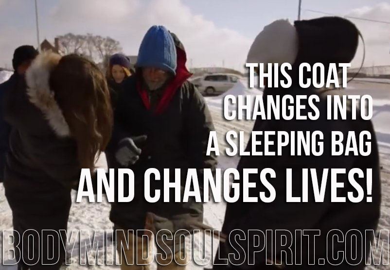 This Coat Changes Into A Sleeping Bag And Changes Lives!