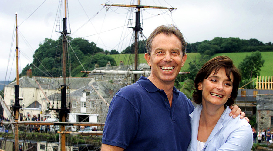FILE PHOTO: Former British Prime Minister Tony Blair (L) and his wife Cherie © Stringer