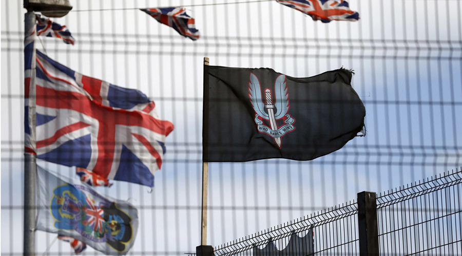 A flag bearing the emblem of the Special Air Services (SAS) © Cathal McNaughton