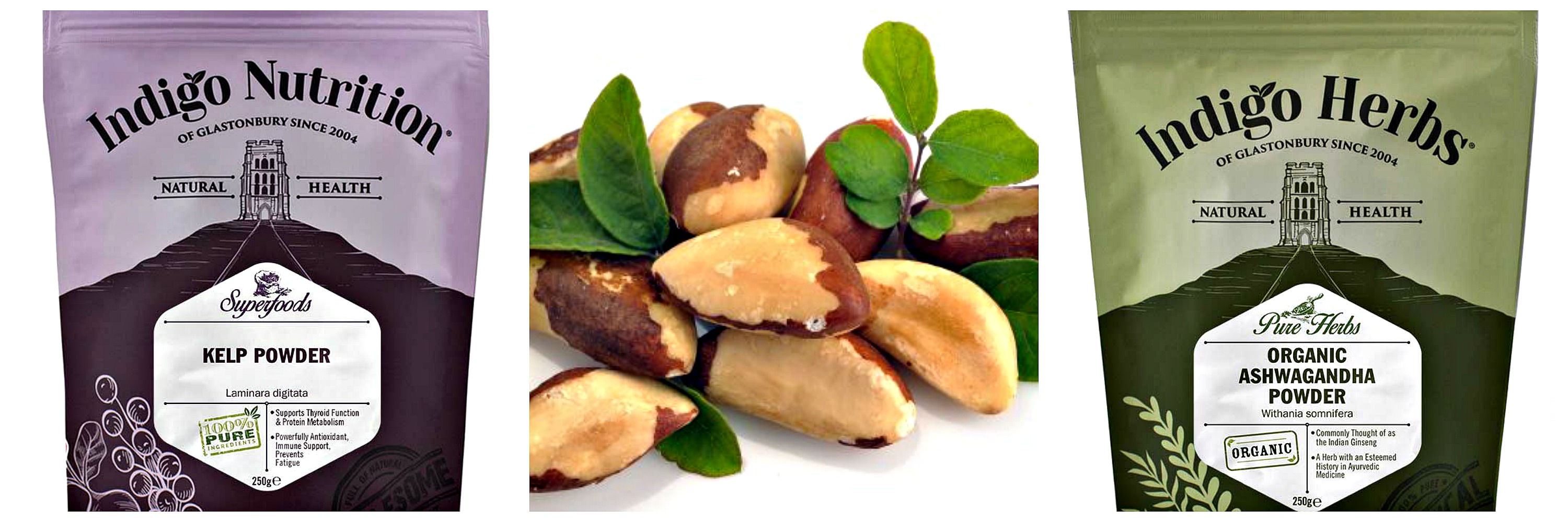 Kelp Powder, Brazil Nuts, Ashwagandha Powder
