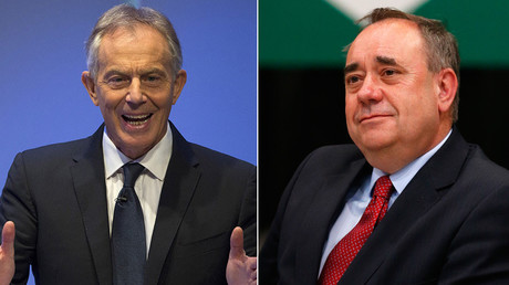 Former British Prime Minister Tony Blair (L) and Alex Salmond, the Former Scottish National Party © Brendan McDermid