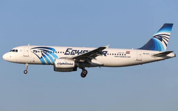 The missing EgyptAir aircraft with the plane registration visible