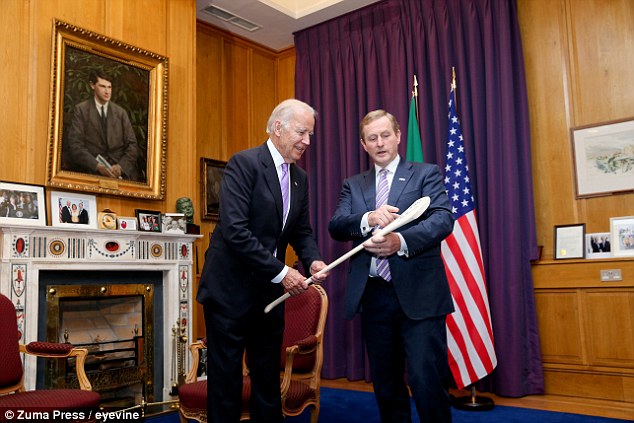 One of the most pressing issues facing Irish leader Enda Kenny, pictured right above with Joe Biden, will be the question of border controls between the Republic of Ireland and Northern Ireland