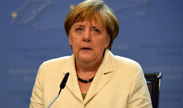 Germany's Chancellor Angela Merkel addresses a press conference at EU summit