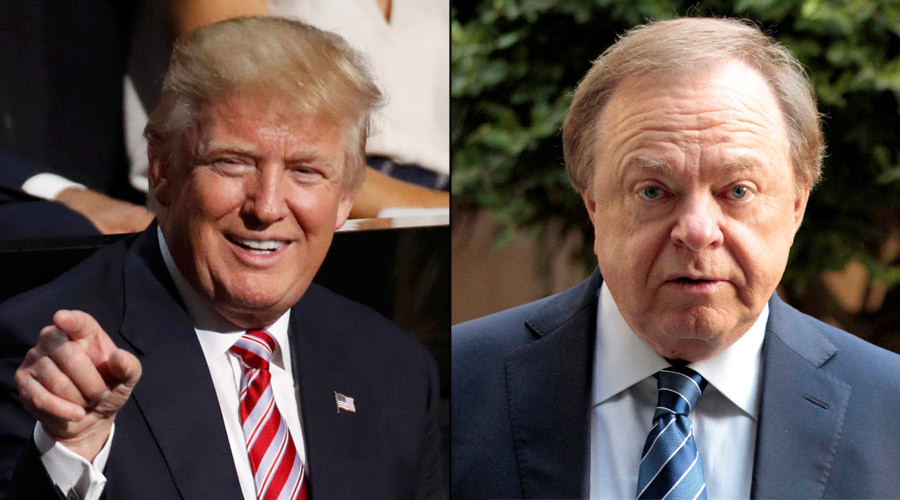 U.S. Republican Presidnetial nominee Donald Trump and Harold Hamm, founder and CEO of Continental Resources © Reuters