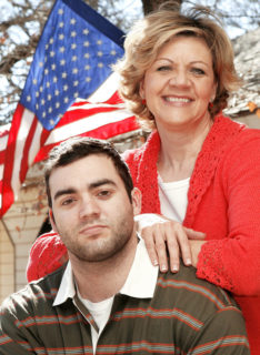 Iraq war veteran Joe Collins, and his mother, Cynde Collins-Clark.