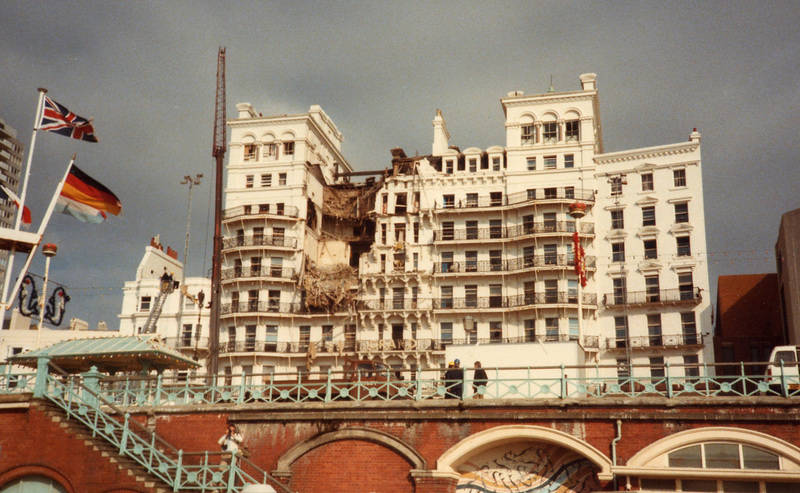 The aftermath of the Brighton Bombing