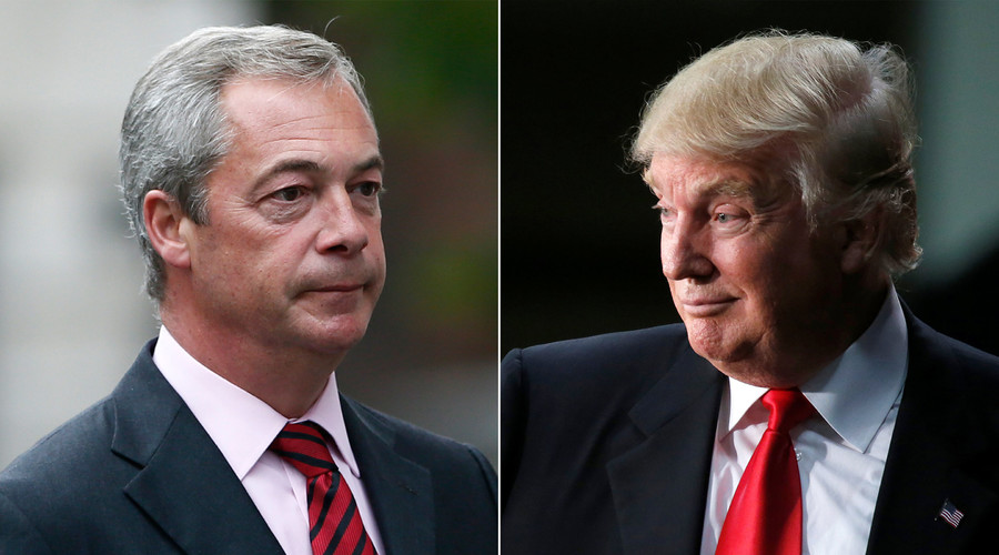 Nigel Farage (L), Donald Trump (R) © Reuters