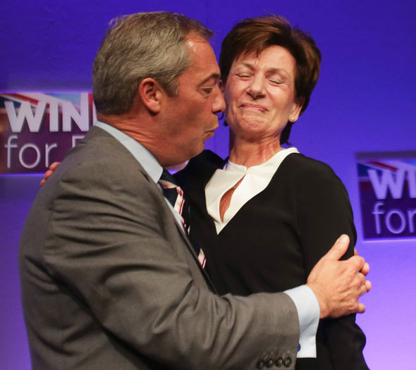 Diane James Ukip leader with Nigel Farage