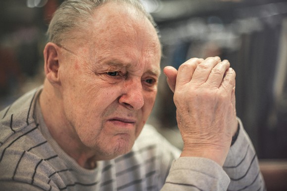 Senior Man With Alzheimers Disease Staring Getty