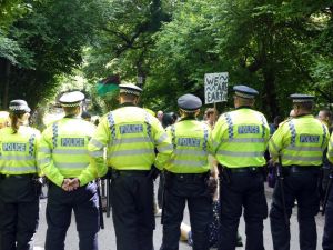 Much, much more of this to come? Anti-fracking campaigners at Cuadrilla drilling site at Balcombe, West Sussex. Photo: Sheila via Flickr (CC BY-NC).