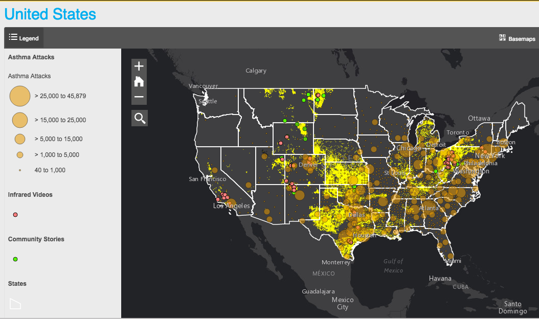 Earthworks Oil Gas Threat Map