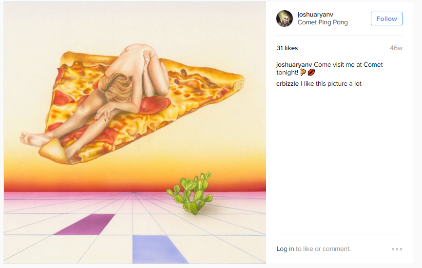 A picture posted by the barman at Comet Ping Pong. It heavily alludes to the fact that 'pizza' means something else.