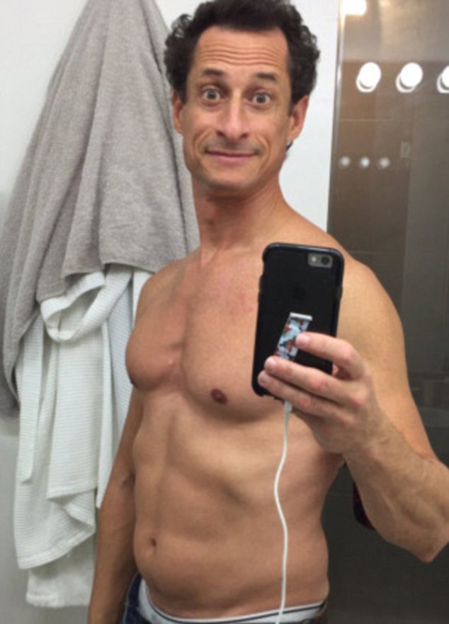 Abedin's husband Anthony Weiner, pictured, was investigated by the FBI over allegations that he had sexted a 15-year-old girl. It is understood that the FBI has found emails on Weiner's computer which relate to Abedin's work with Clinton at the State Department