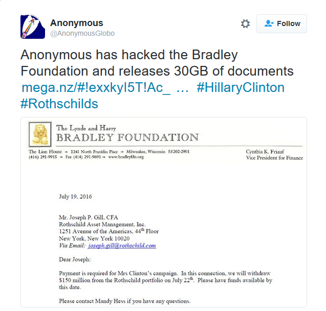 anonymous-dumps-30gb-of-documents-hacked-from-hillary-related-foundation