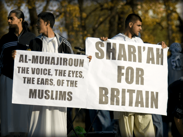 A_public_demonstration_demanding_Sharia_in_Britain