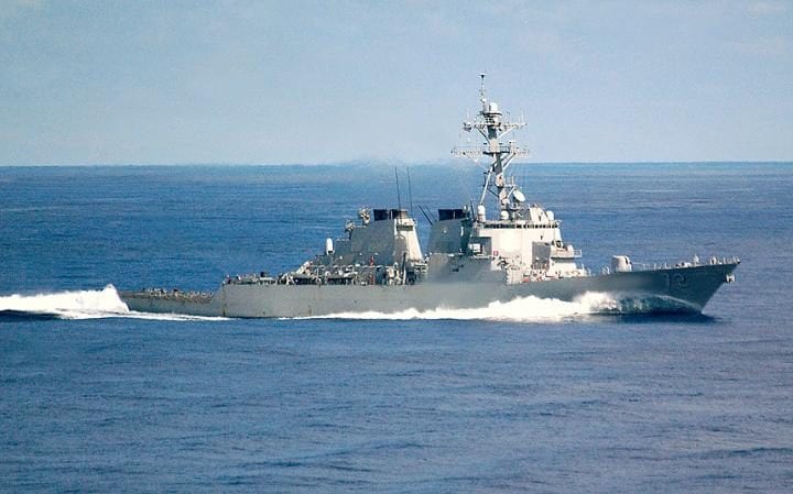 The US Navy destroyer USS Mahan