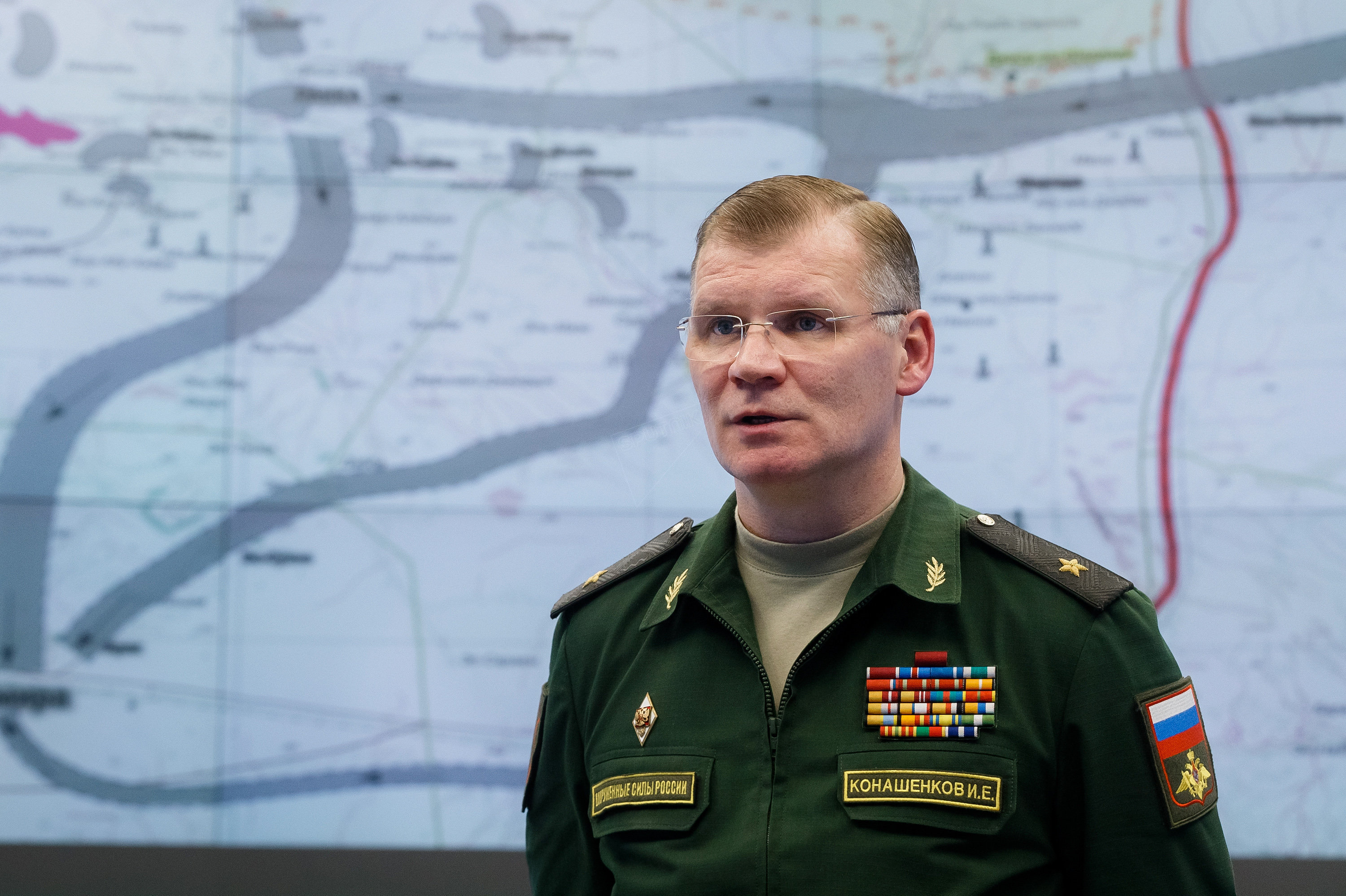 Major General Igor Konashenkov, the Russian defense ministry's official spokesman