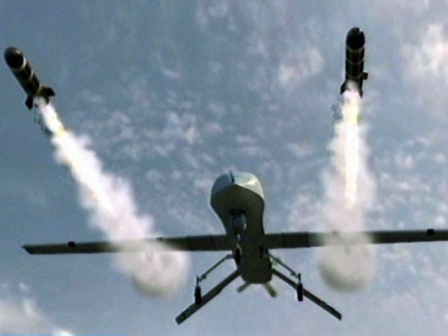 Drone strike kills six.