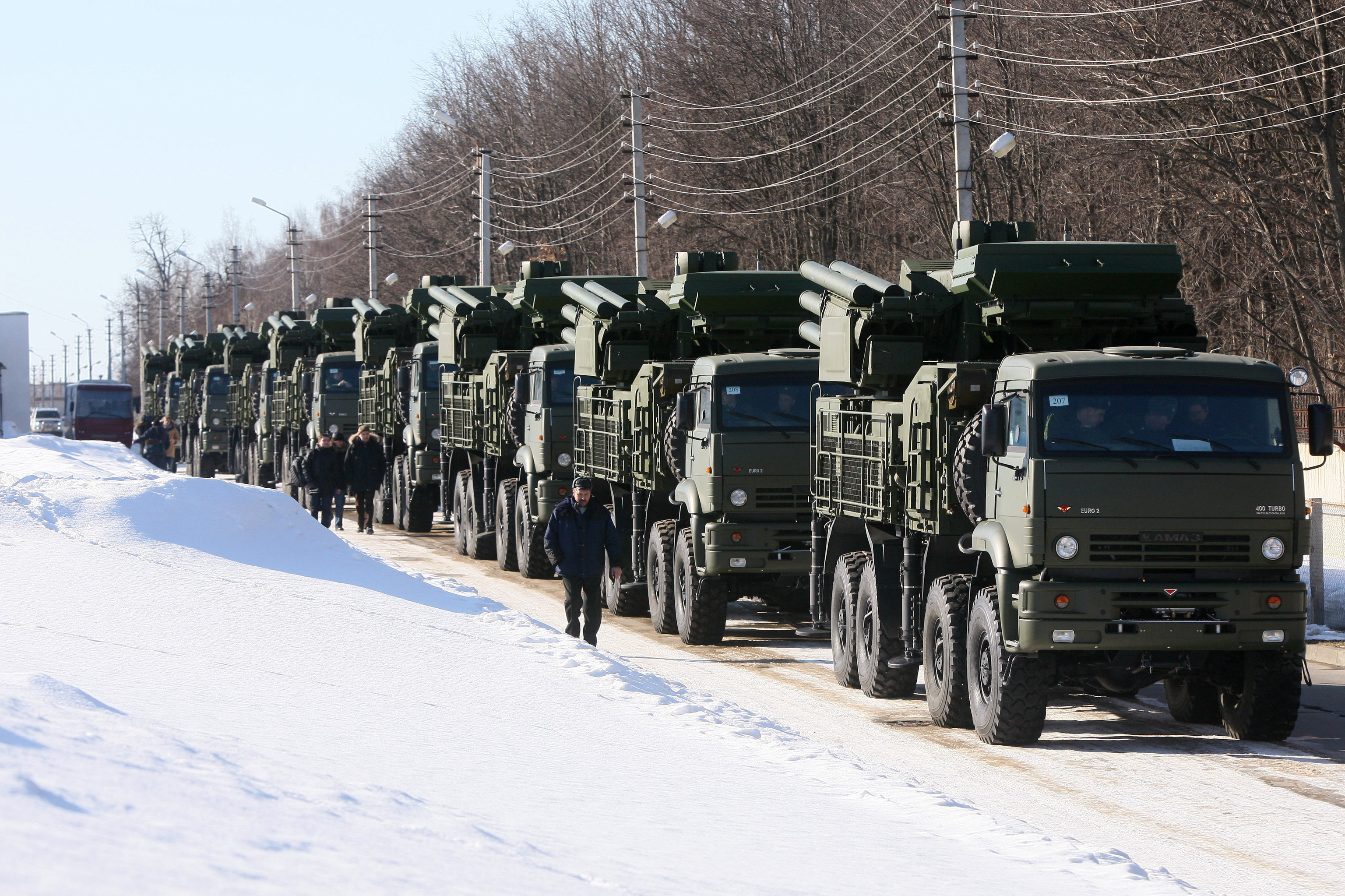 Pantsir-S1 combined short to medium range surface-to-air missile weapon system. File photo