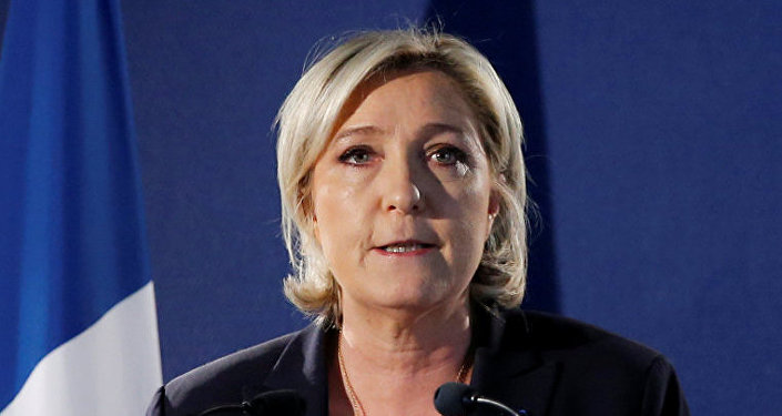 Marine Le Pen, French National Front (FN) political party leader and candidate for the French 2017 presidential election, attends a news conference in Paris, France