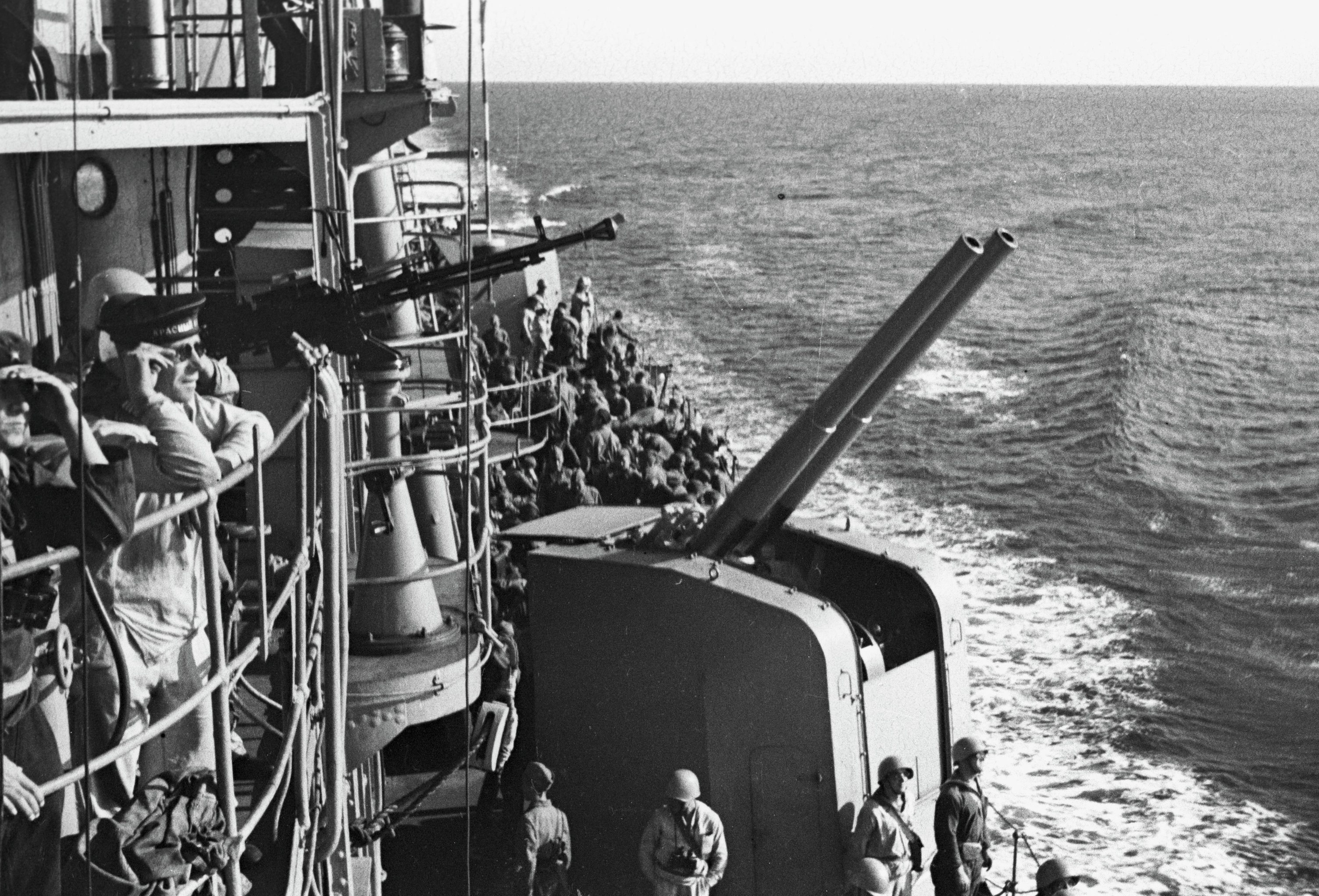 Great Patriotic War of 1941-45. The Black Sea Fleet. Landing troops on a mission. 1942.