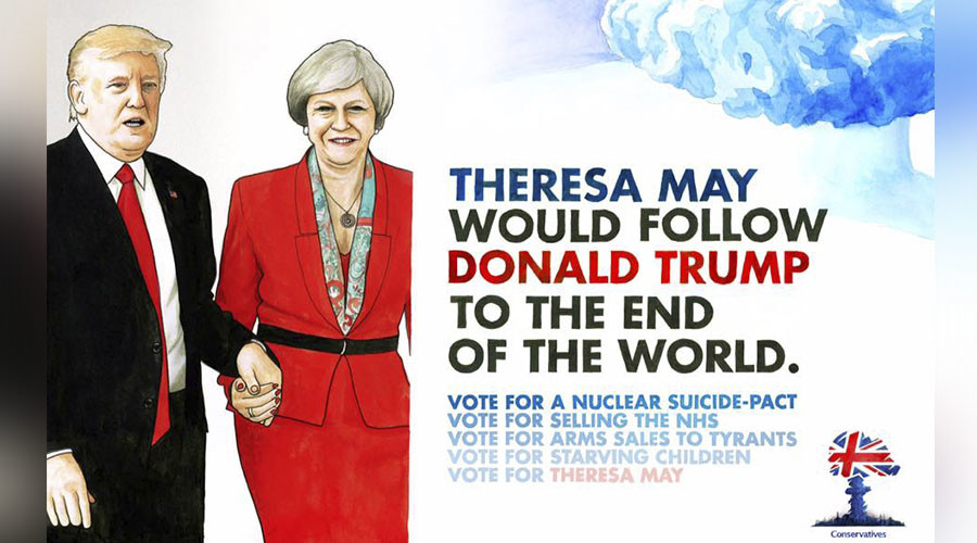 Vote for nuclear suicide pact! Spoof election posters appear across London