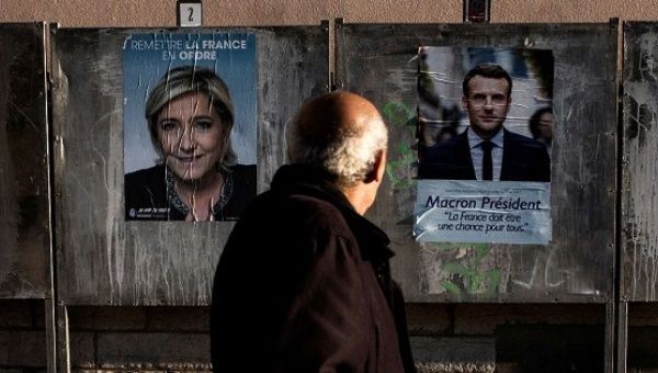 French presidential candidates Emmanuel Macron and Marine Le Pen 