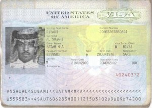 Visa belonging to Satam al-Suqami
