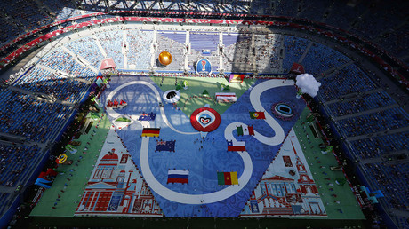 Artists perform during the opening ceremony ahead of the FIFA Confederations Cup © Pawel Kopczynski