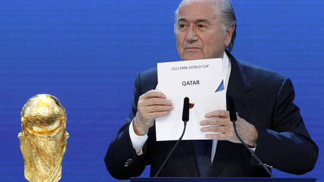 FILE PHOTO FIFA President Sepp Blatter announces Qatar as the host nation for the FIFA World Cup 2022, in Zurich December 2, 2010. © Christian Hartmann