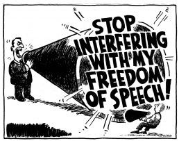 freedom of speech megaphone