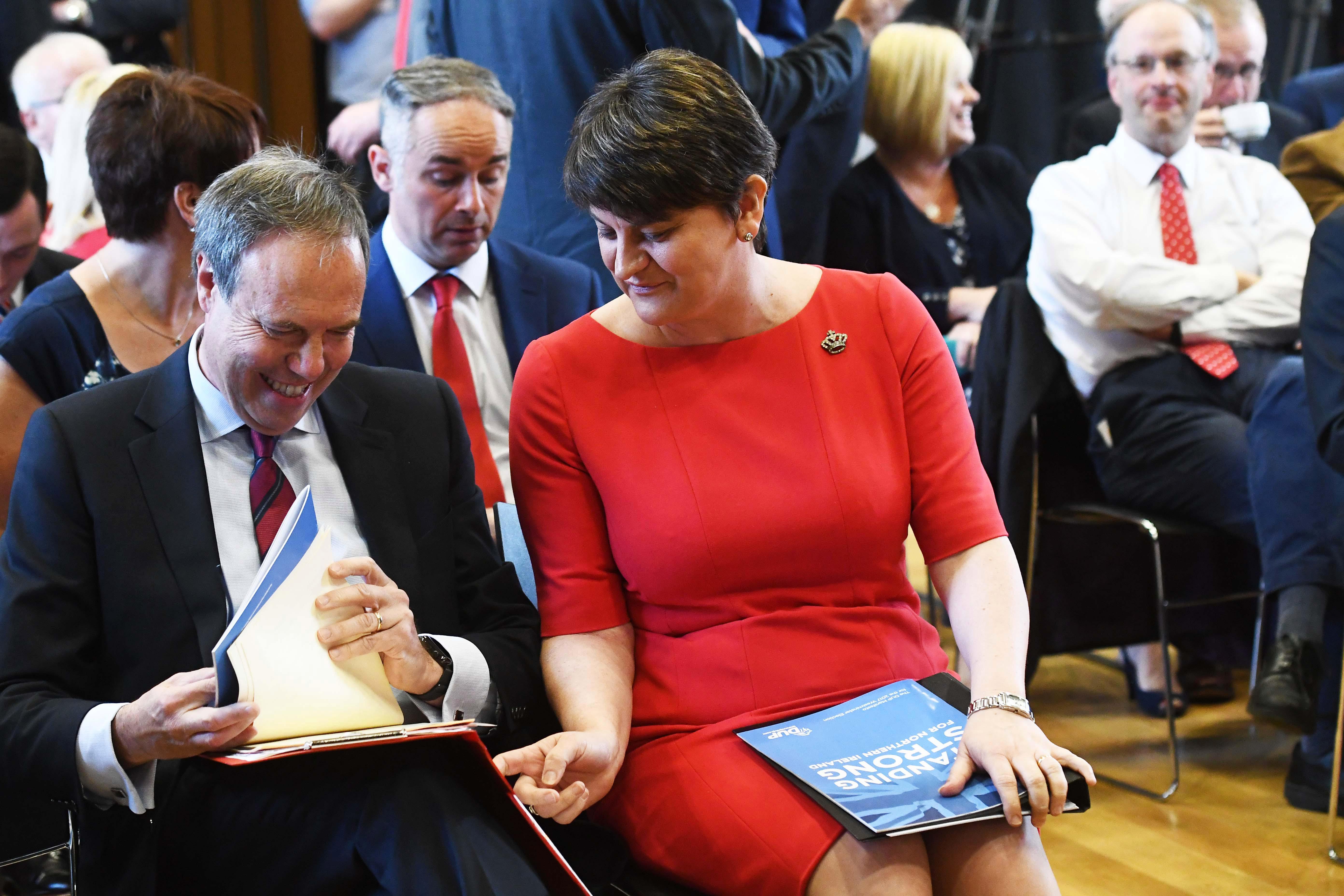 DUP leader Arlene Foster and Nigel Dodds during the election campaign