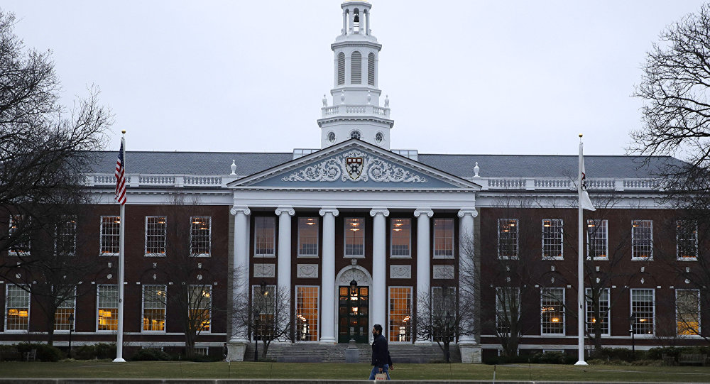 The Baker Library at the Harvard Business School on the campus of Harvard University in Cambridge, Mass., Tuesday, March 7, 2017