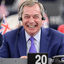 Nigel Farage gestures during speeches at the European Parliament in Strasbourg, eastern France