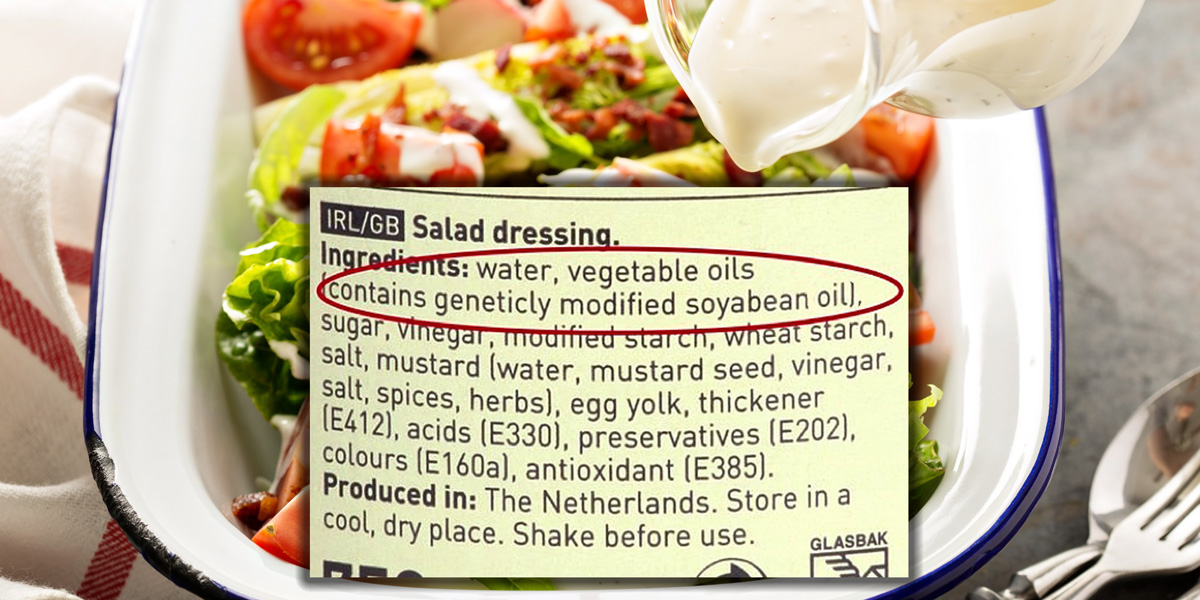 genetically modified soya bean oil salad dressing