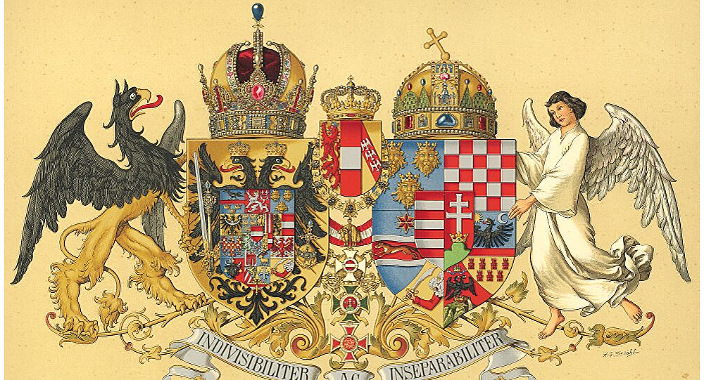 Middle Common Coat of Arms of Austria-Hungary, designed in 1915 in order to replace an older coat of arms