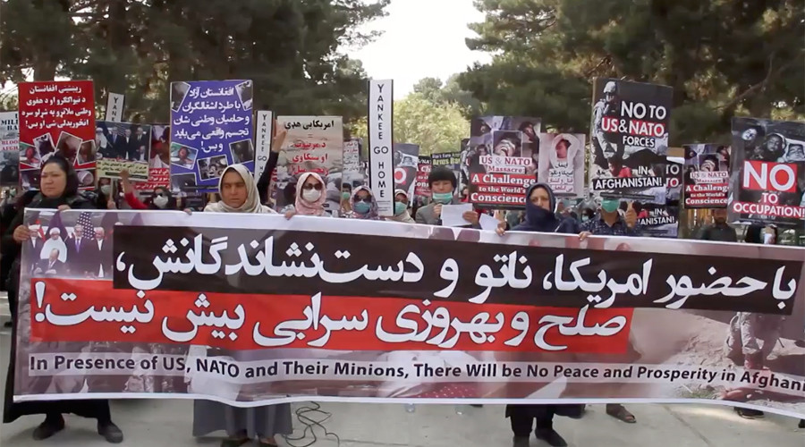 ‘Leave our country’: Protesters in Afghanistan gather to decry ‘US, NATO occupation’ (VIDEO)