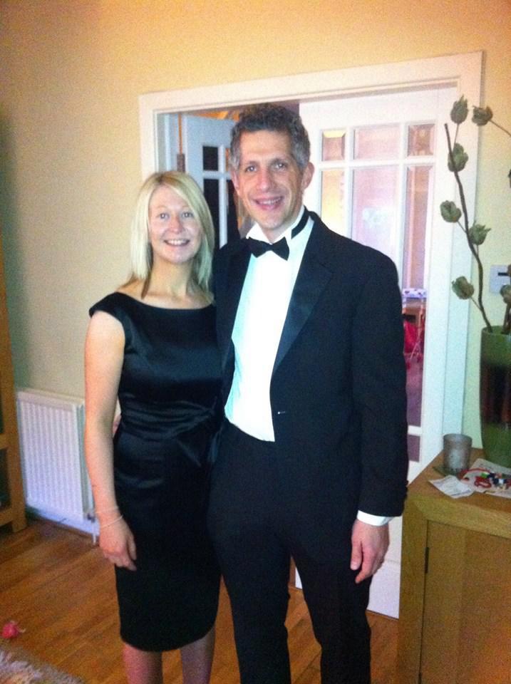 Leanne, seen here with Darren McKie ahead of a ball in 2014, was found dead in Poynton Park lake on Friday morning