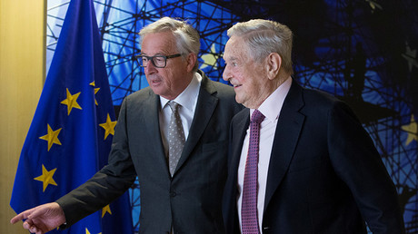 FILE PHOTO EU Commission President Jean-Claude Juncker and U.S. financier George Soros © Olivier Hoslet