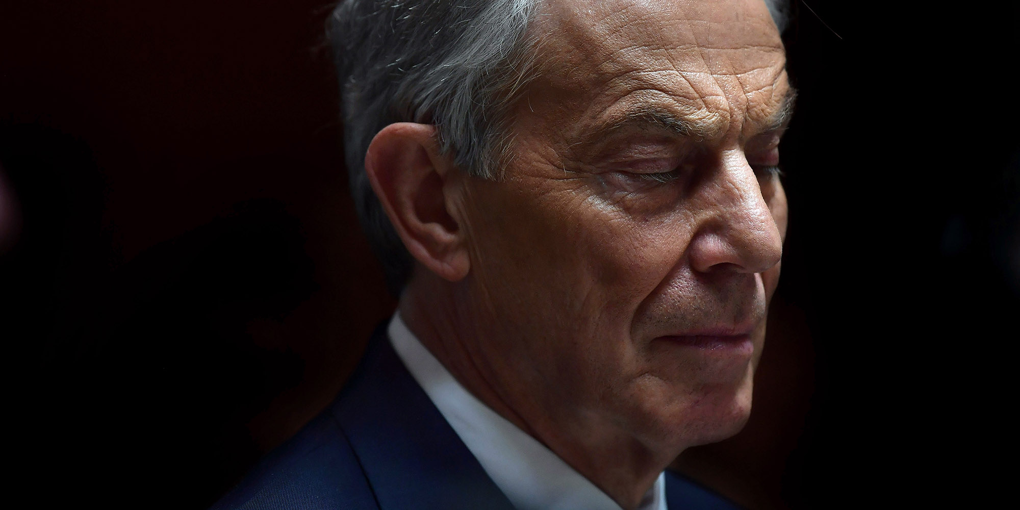 WICKLOW, IRELAND - MAY 12: Former British Prime Minister Tony Blair pauses as he addresses the media after attending the European People's Party (EPP) Group Bureau meeting at Druids Glen on May 12, 2017 in Wicklow, Ireland. Brexit and negotiating objectives will top the agenda at the meeting alongside the unique circumstances regarding the hard border issue between northern and southern Ireland, the only physical border between the United Kingdom and Europe. Mr Blair has signaled a return to politics in light of the Brexit vote. The meeting also features European Commission Brexit chief negotiator Michel Barnier. (Photo by Charles McQuillan/Getty Images)