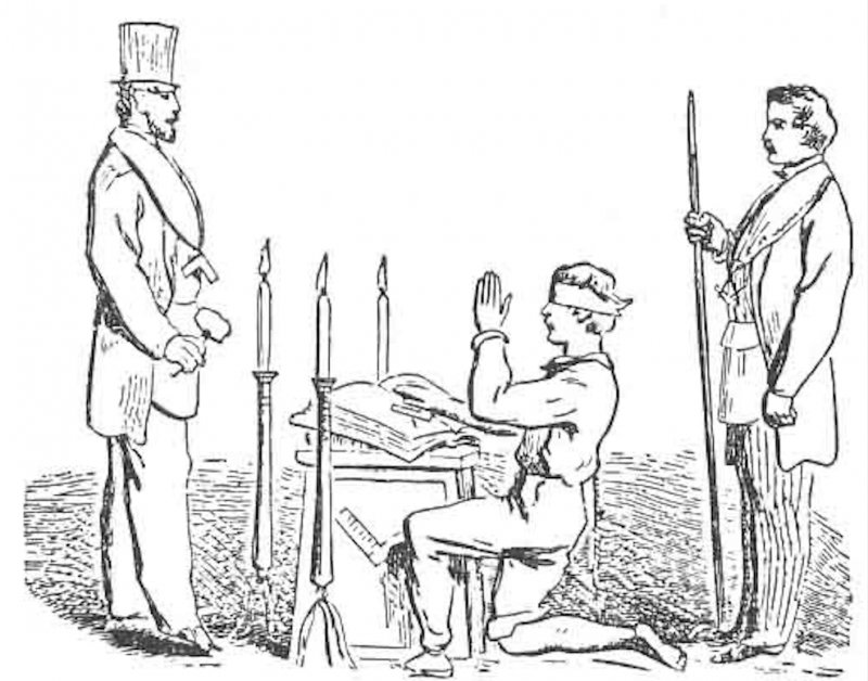 Masonic Ritual 'taking A Knee'