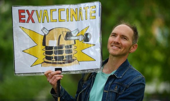 coronavirus vaccine protest