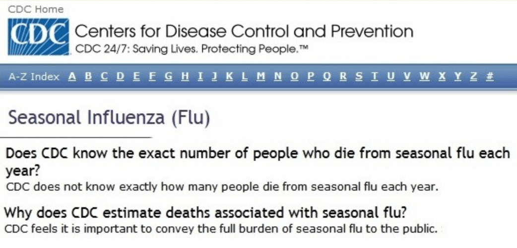CDC stops counting flu influenza